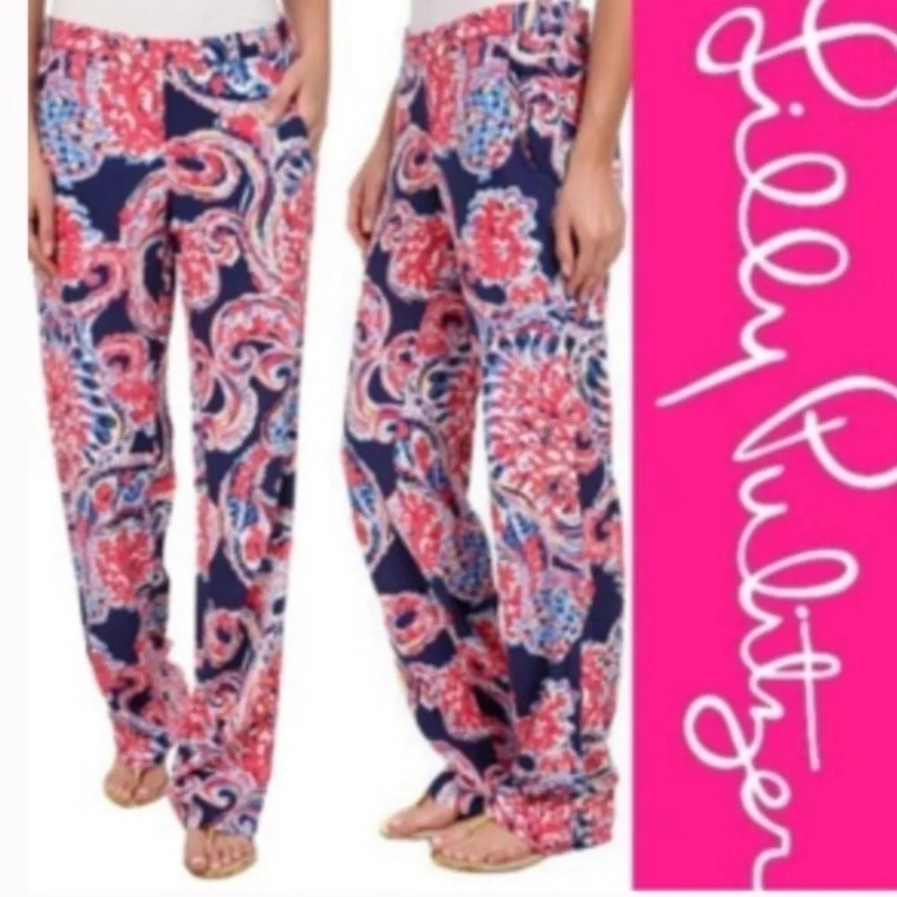 Lilly Pulitzer Cambridge For The Halibut Palazzo Pants - Picture 2 of 6